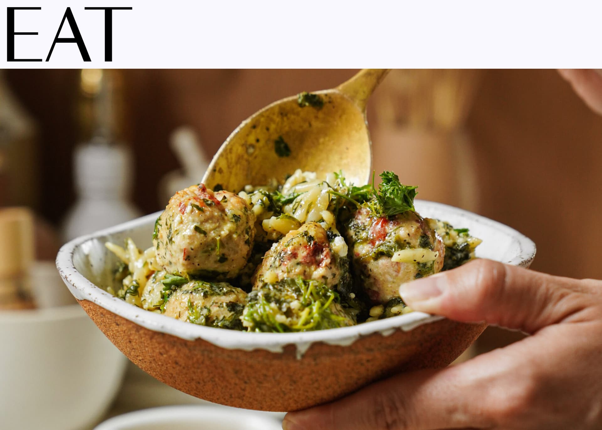 Food by Maria’s Chicken Meatballs and Orzo