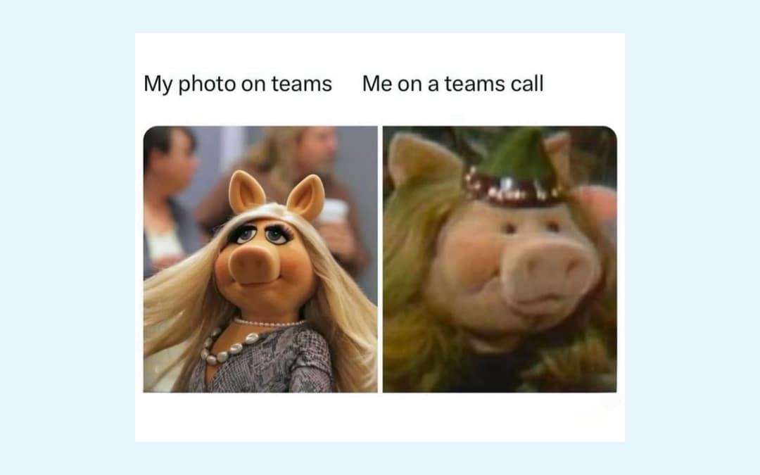 my photo on teams, me on a teams call
