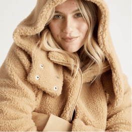 Quince Hooded Sherpa Jacket