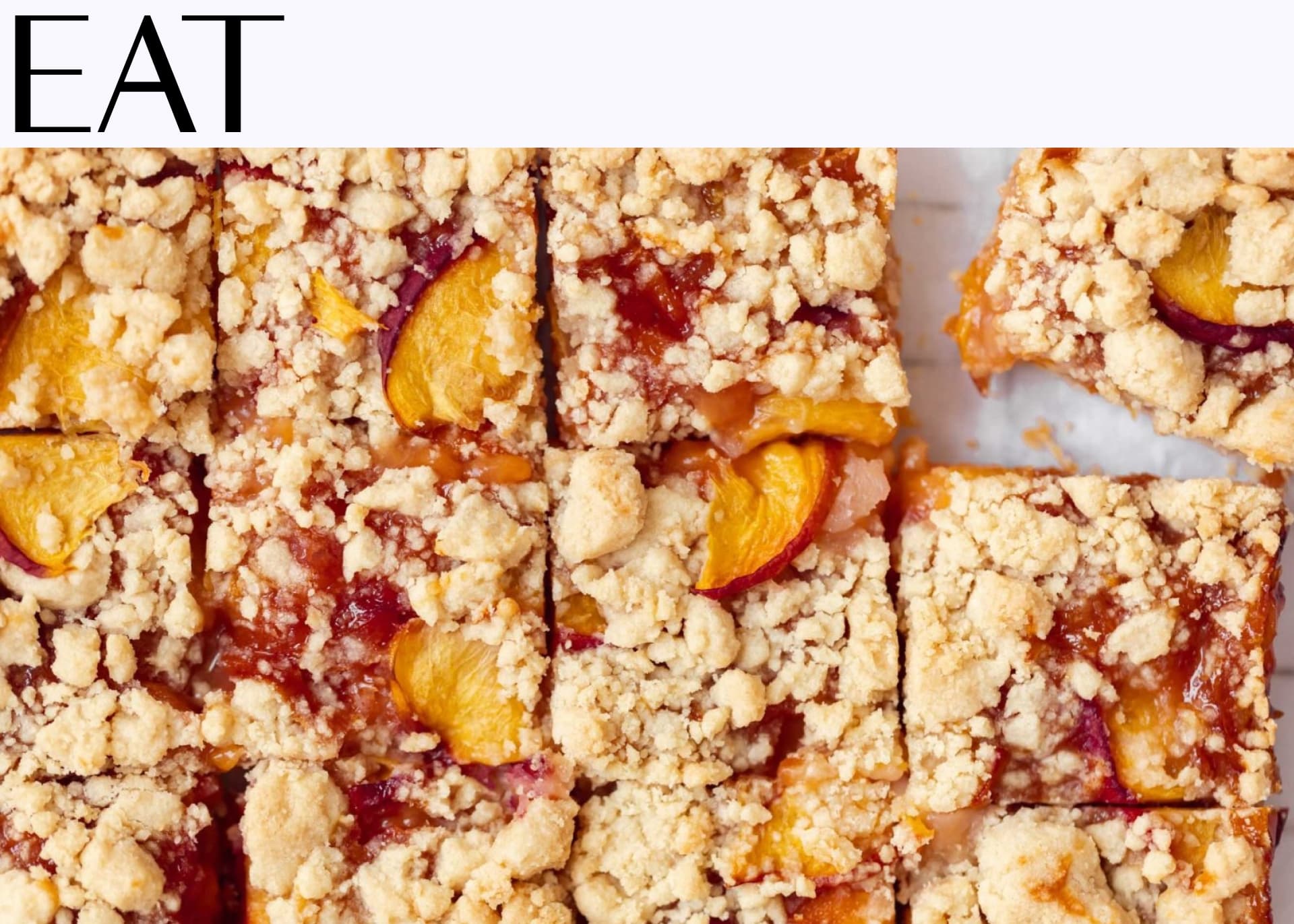 Broma Bakery's Brown Sugar Peach Crumb Bars